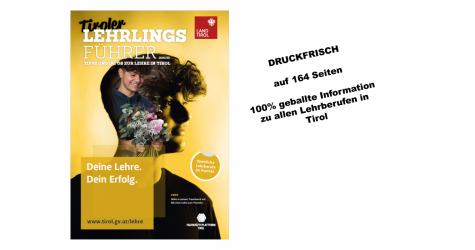 Coverbild des neuen Tiroler Lehrlingsführers